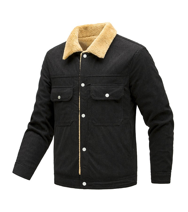 Herren Cordjacke mit Teddyfutter und Kragen, diverse Farben