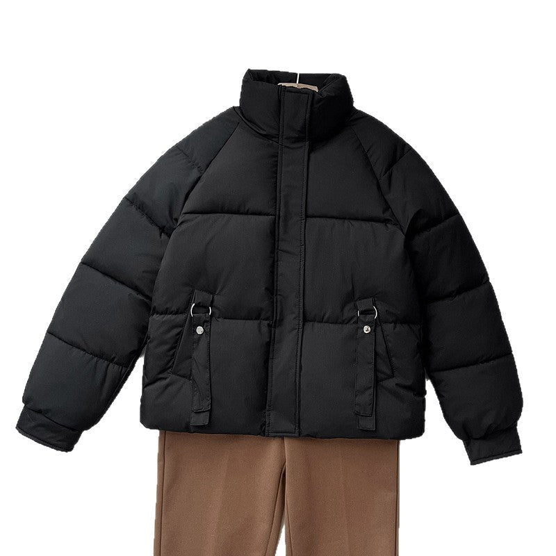 Unisex Pufferjacke mit Stehkragen, Wattiert
