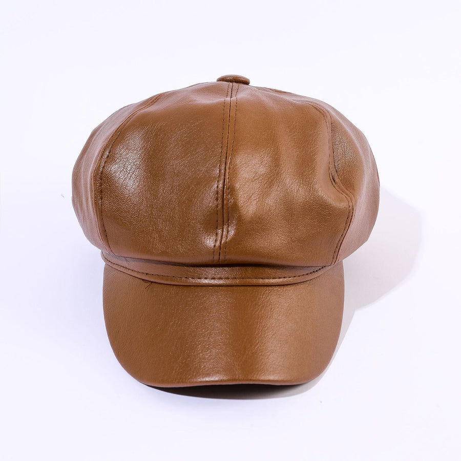 Uniseks bakerboypet, klepstijl, in lederlook