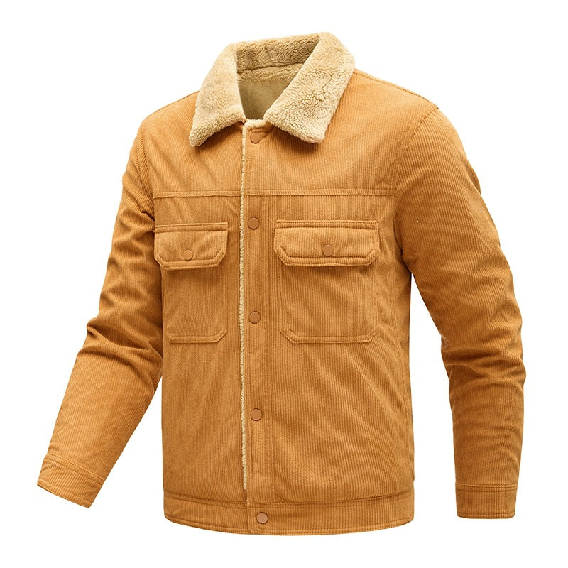Herren Cordjacke mit Teddyfutter und Kragen, diverse Farben