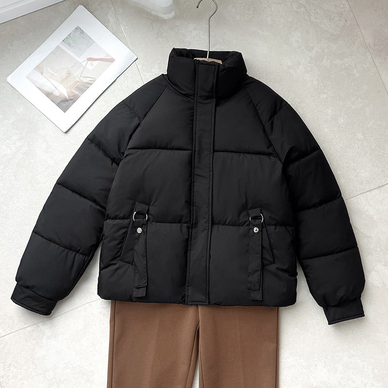Unisex Pufferjacke mit Stehkragen, Wattiert