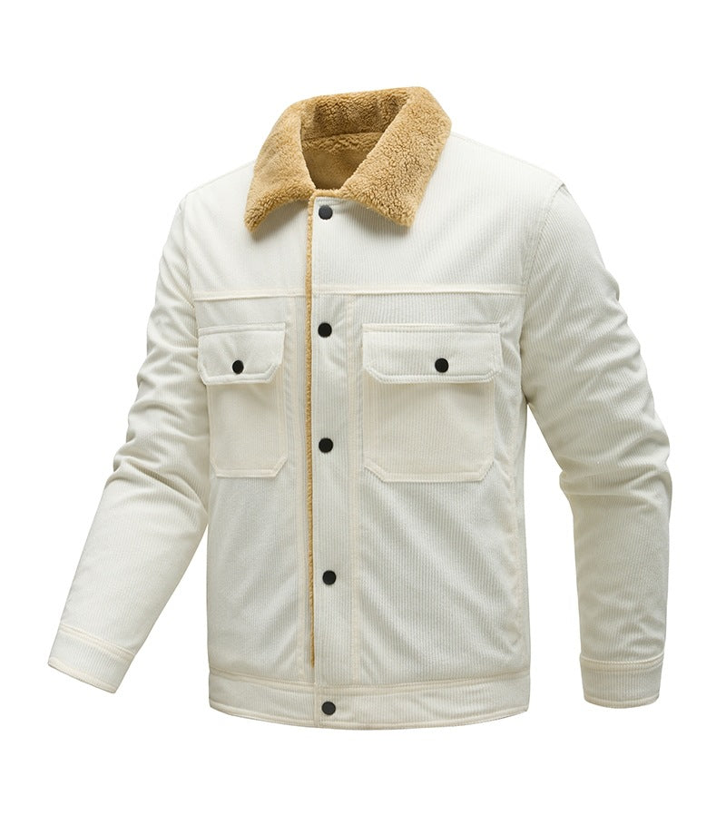 Herren Cordjacke mit Teddyfutter und Kragen, diverse Farben