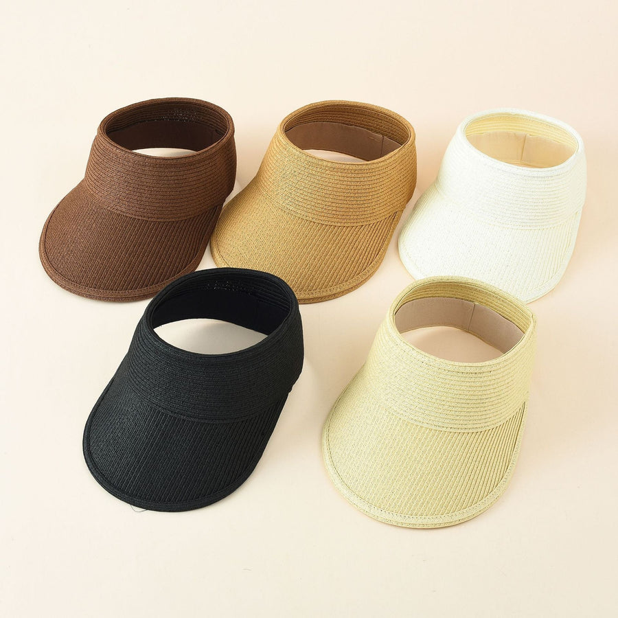 Sonnenblende Stroh Optik Visor Cap in verschiedenen Farben