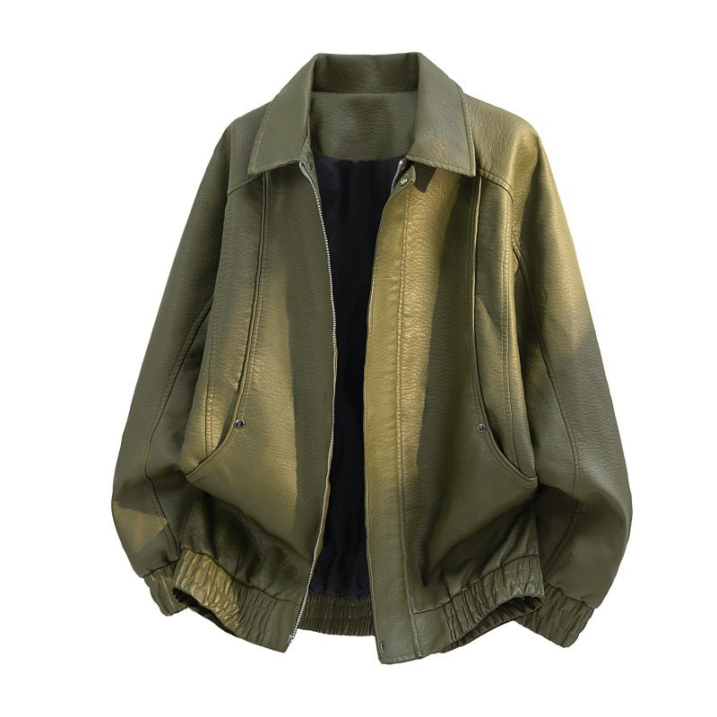 Bomberjacke mit Kragen, Reißverschluss und elastischem Saum, unisex