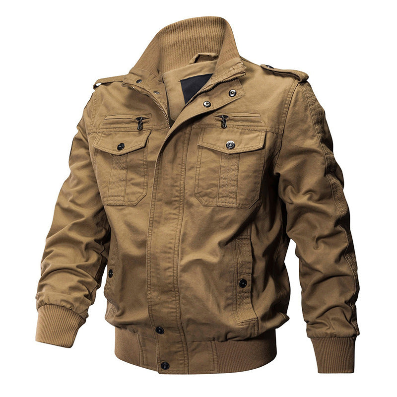 Herenbomberjacke met opstaande kraag, rits en meerdere zakken