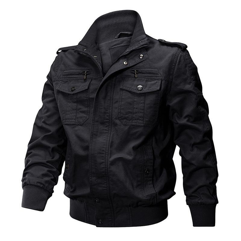 Herenbomberjacke met opstaande kraag, rits en meerdere zakken
