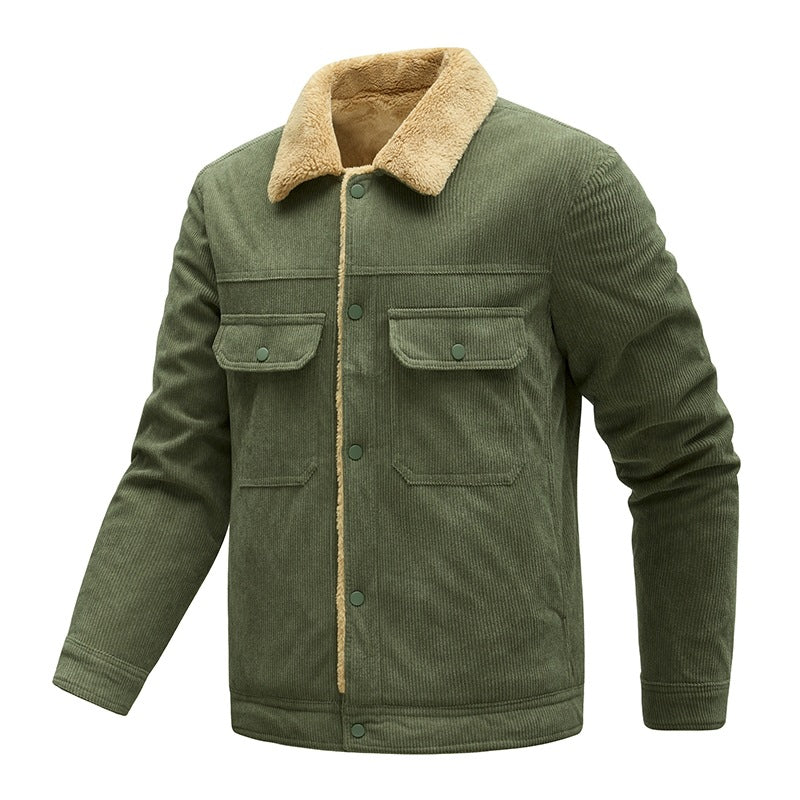 Herren Cordjacke mit Teddyfutter und Kragen, diverse Farben