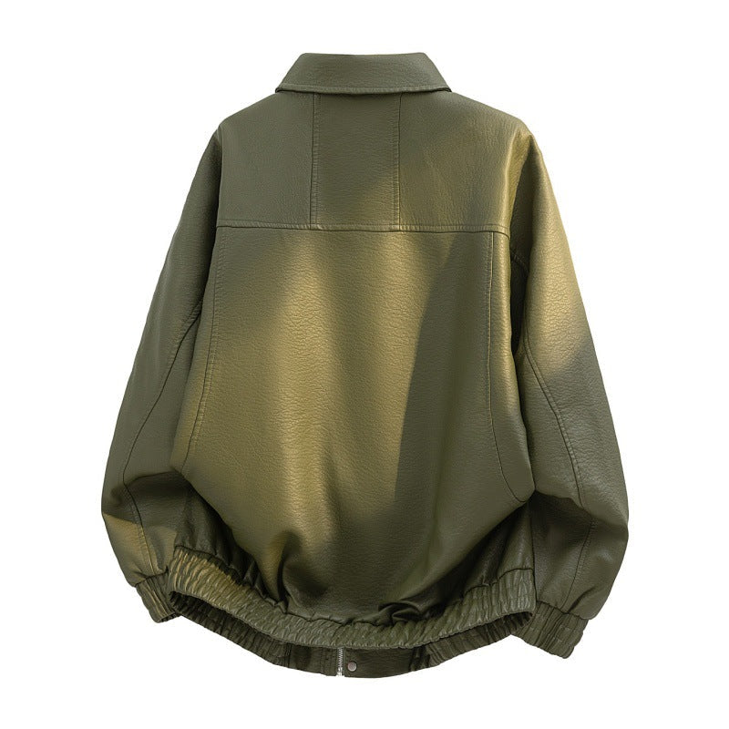 Bomberjacke mit Kragen, Reißverschluss und elastischem Saum, unisex