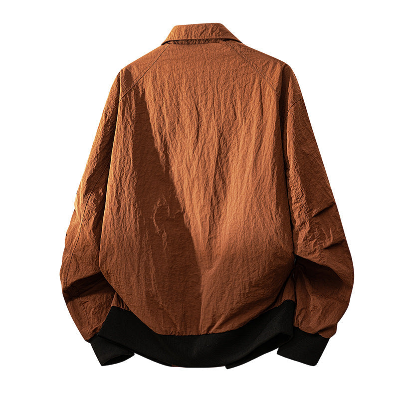 Übergangsjacke mit Kentkragen und großen Pattentaschen