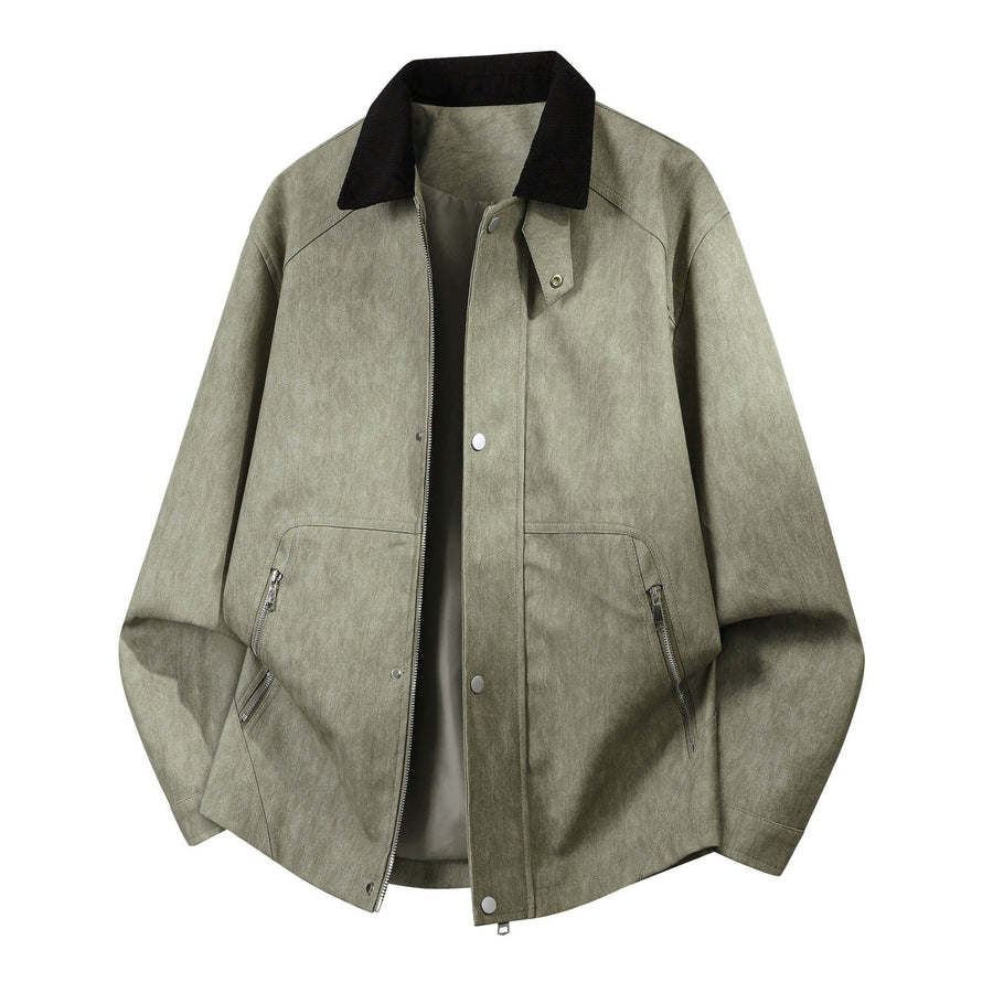 Uniseks workerjacke met ritssluiting, kraag en zakken