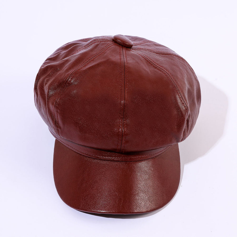 Uniseks bakerboypet, klepstijl, in lederlook