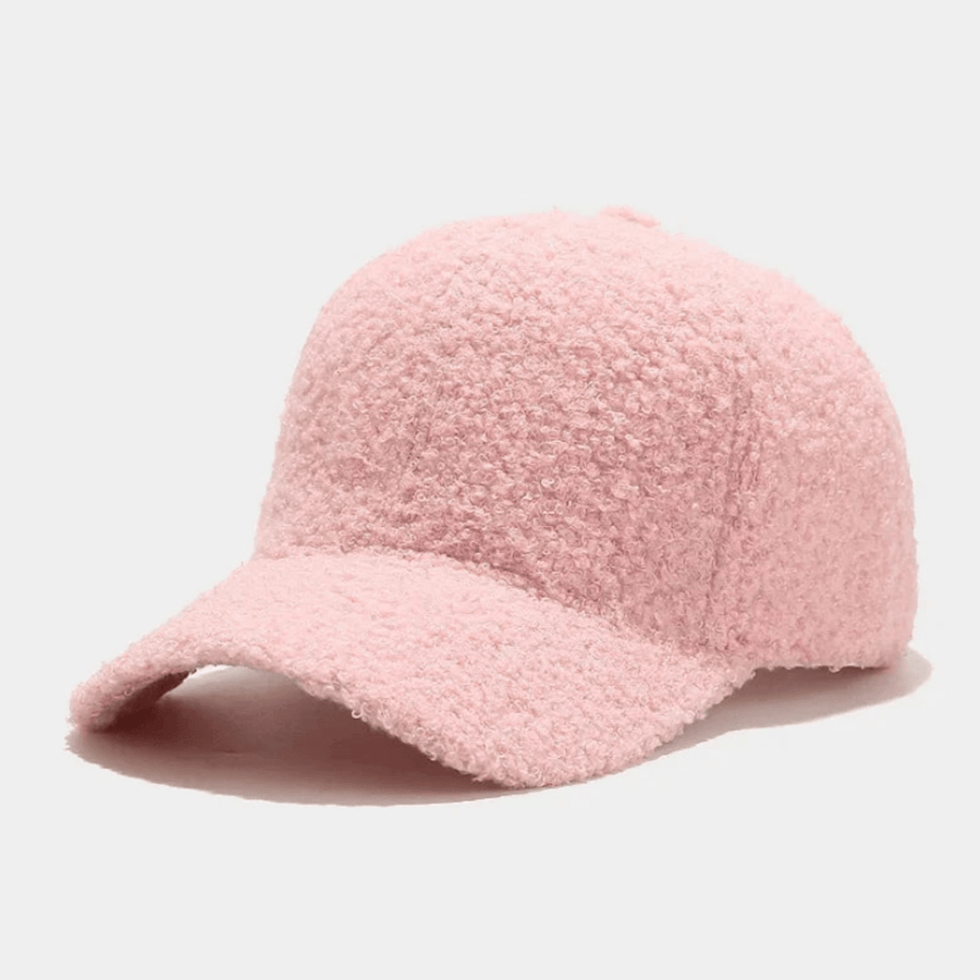 Baseball Cap Teddyfell Optik Unisex Mütze Winter Beige Creme