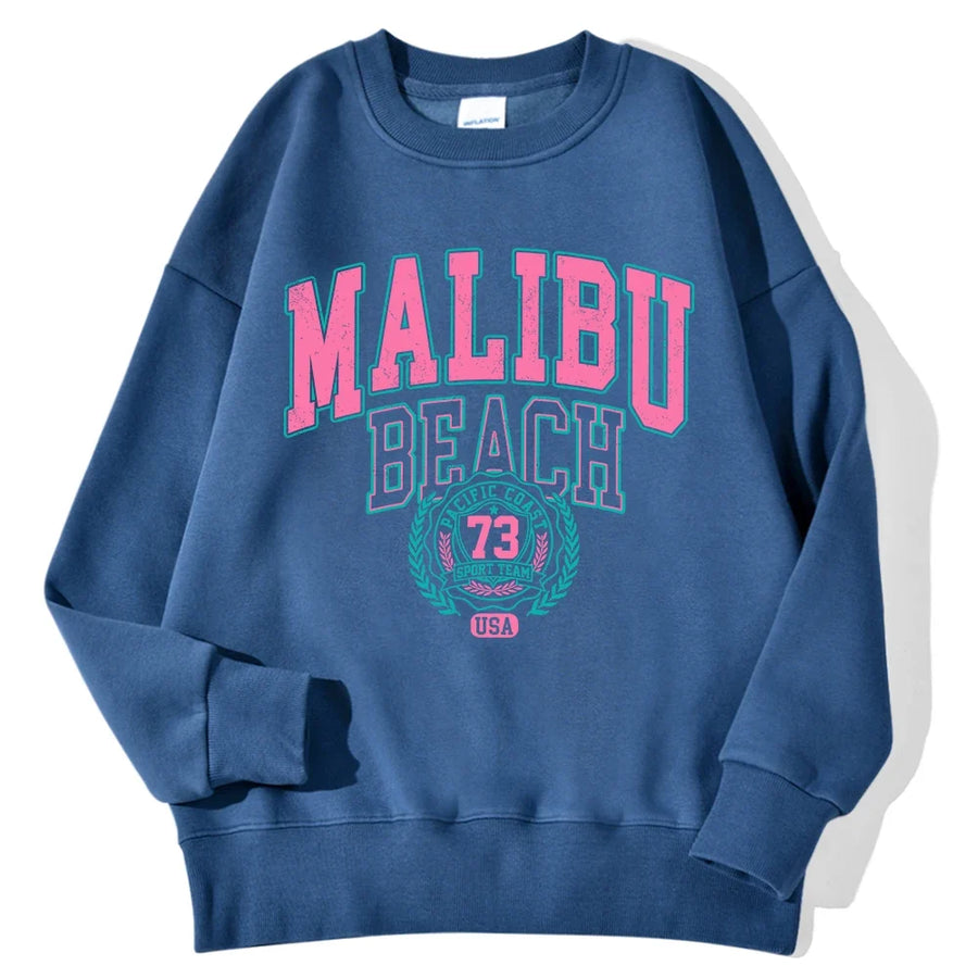 Unisex sweatshirt met lange mouwen, ronde hals en logo-opdruk, casual top