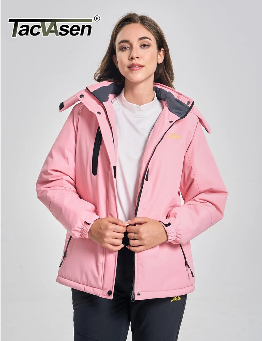 Damen Outdoor Jacke mit Kapuze – Wasserabweisende Winterjacke