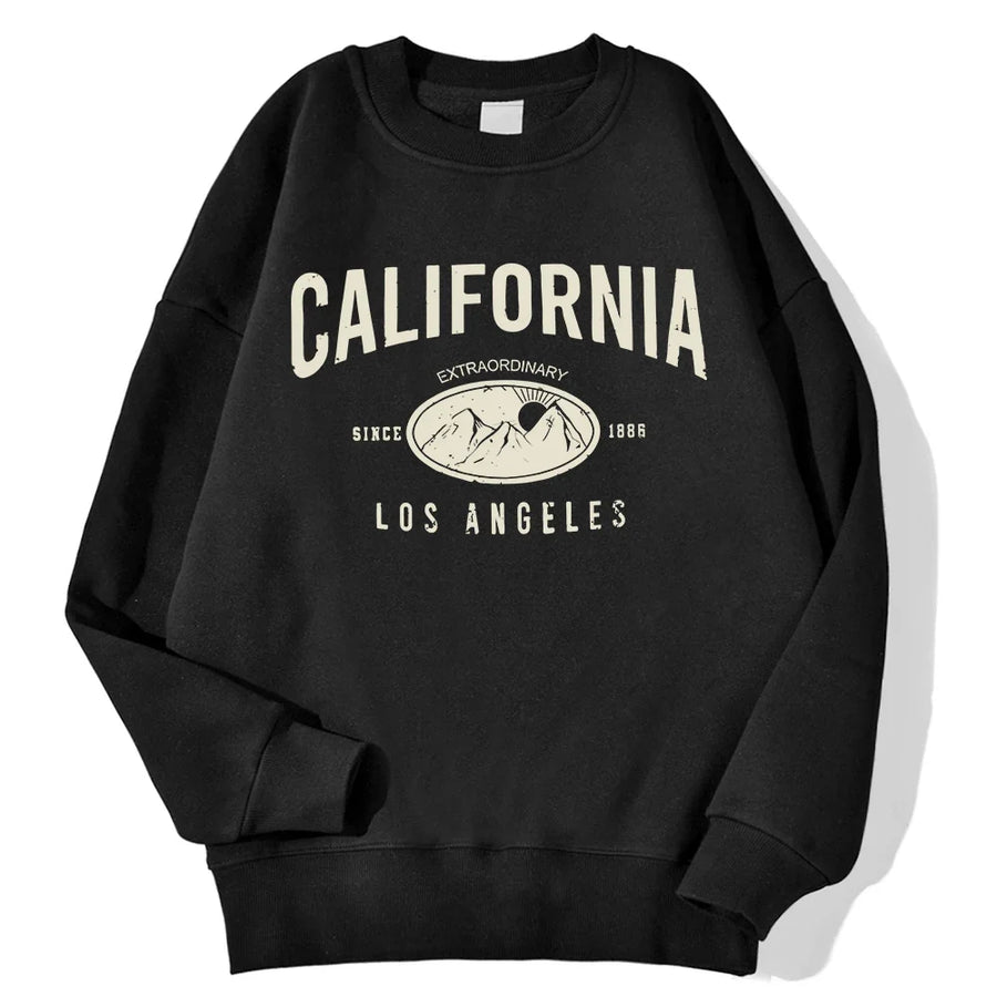 Unisex sweatshirt met lange mouwen, ronde hals en logo-opdruk, casual top