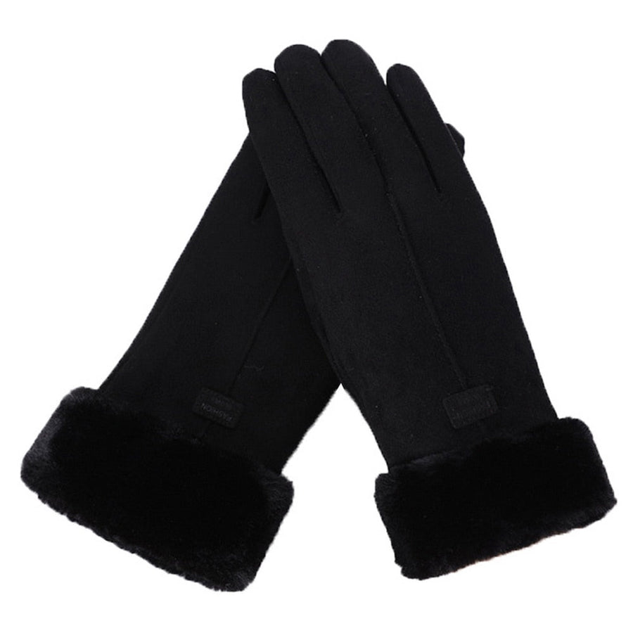 Unisex Winterhandschuhe mit Fleecefutter und Kunstfellbündchen