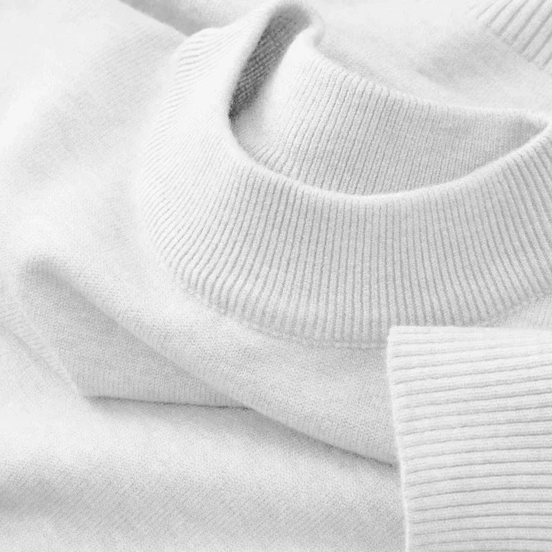 Unisex trui met lange mouwen, ronde hals, fijne brei en geribde boorden