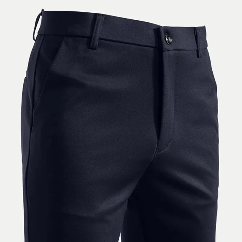 Herren Freizeithose Business Freizeithose mit geradem Bein