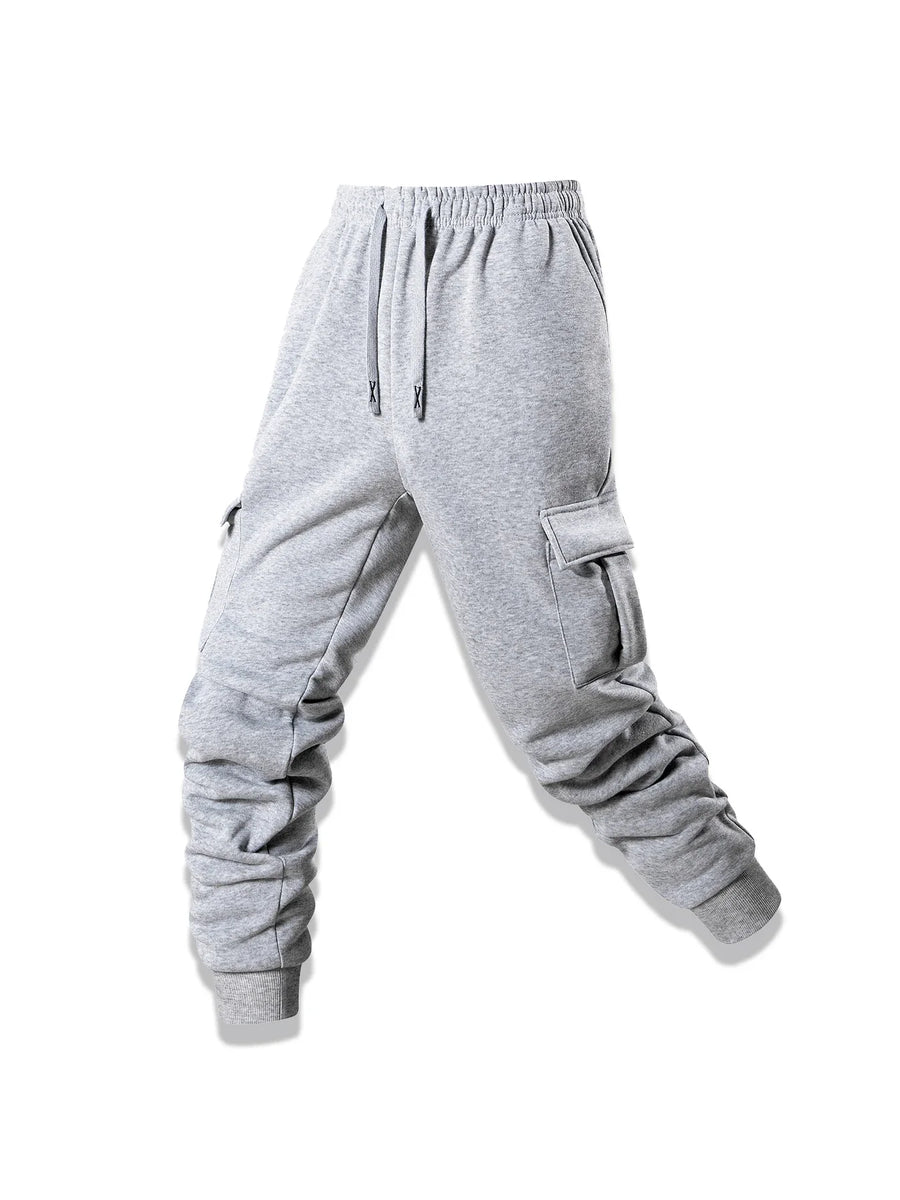 Cargo-joggingbroek voor heren met elastische tailleband en zijzakken