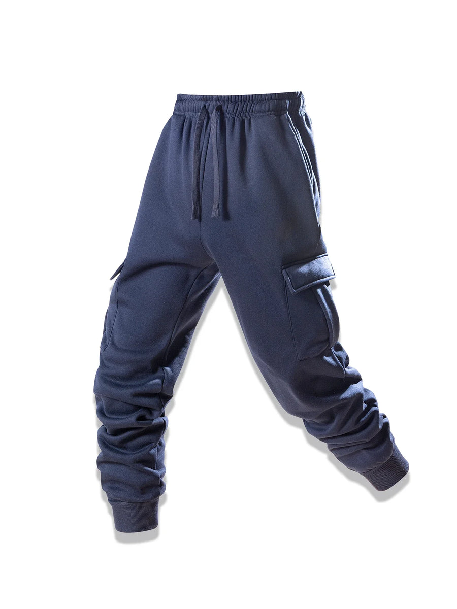 Cargo-joggingbroek voor heren met elastische tailleband en zijzakken