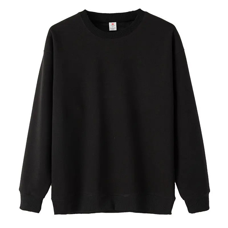 Unisex Langarm Sweatshirt Pullover mit Rundhals und Bündchen