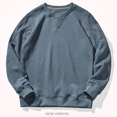 Heren sweatshirt met ronde hals, basic pullover in verschillende kleuren