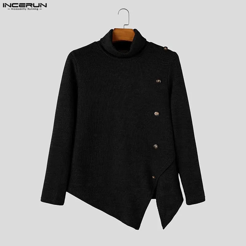 Herencoltrui met asymmetrische zoom, bruin en geribd