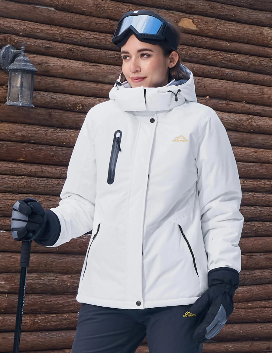 Damen Outdoor Jacke mit Kapuze – Wasserabweisende Winterjacke
