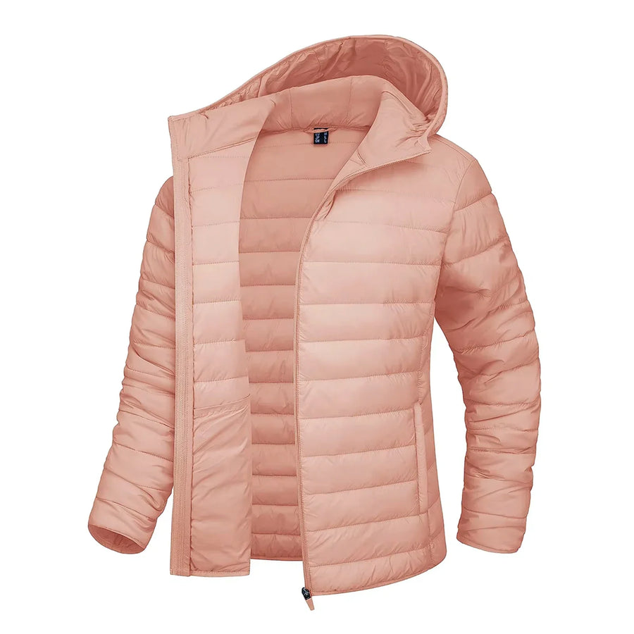 Damen Steppjacke mit Kapuze, leicht & gefüttert, warm für Herbst & Winter