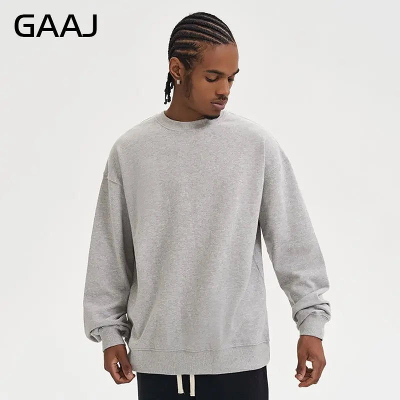 Uniseks sweatshirt met lange mouwen, ronde hals, basic trui