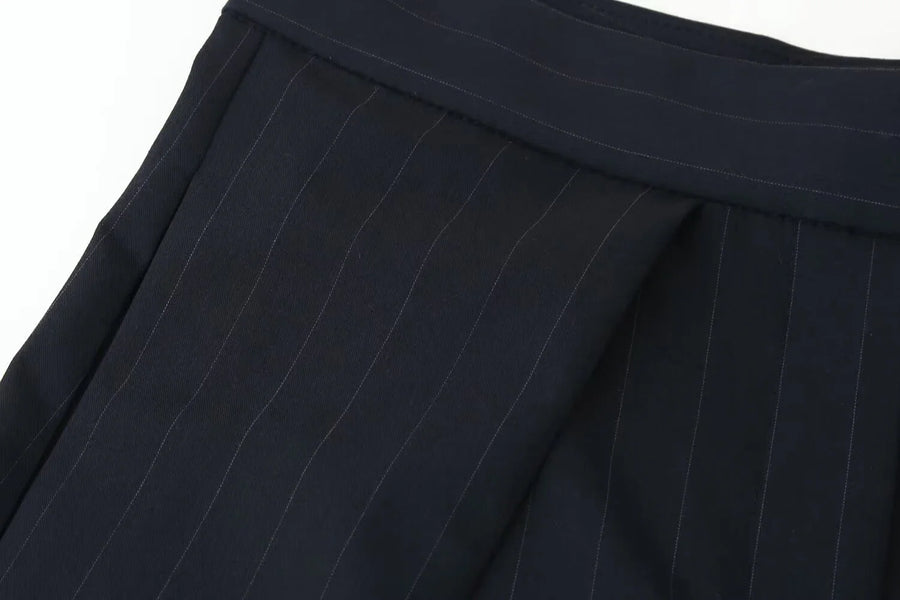Damen Culottes Weites Bein Plissee Hose Kurz Unifarben
