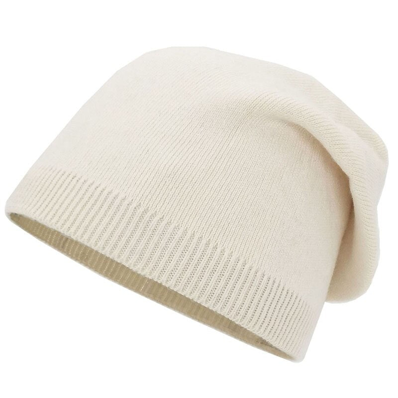 Unisex Beanie Mütze Strickmütze Slouchy mit Rippenbund