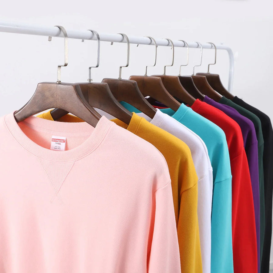 Unisex sweatshirt met ronde hals, lange mouwen, katoenmix, gemêleerd grijs