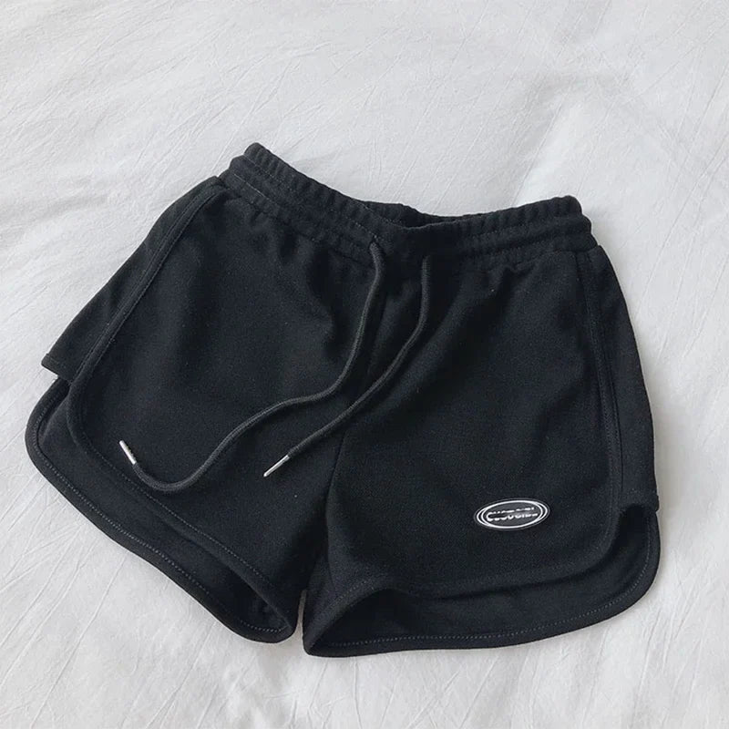 Shorts voor dames met trekkoord en logopatch