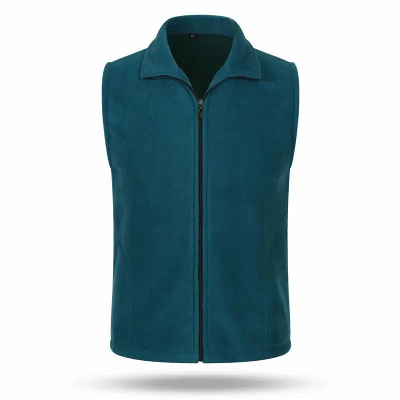 Fleecevest voor dames met rits, opstaande kraag, outdoor
