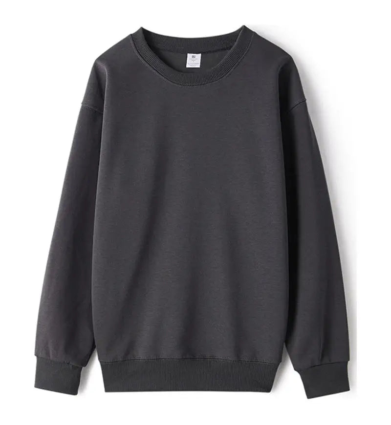 Unisex Basic Rundhals Sweatshirt Langarm Einfarbig