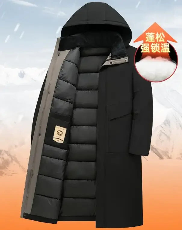 Herren Winterparka mit Kapuze - Lang Schnitt