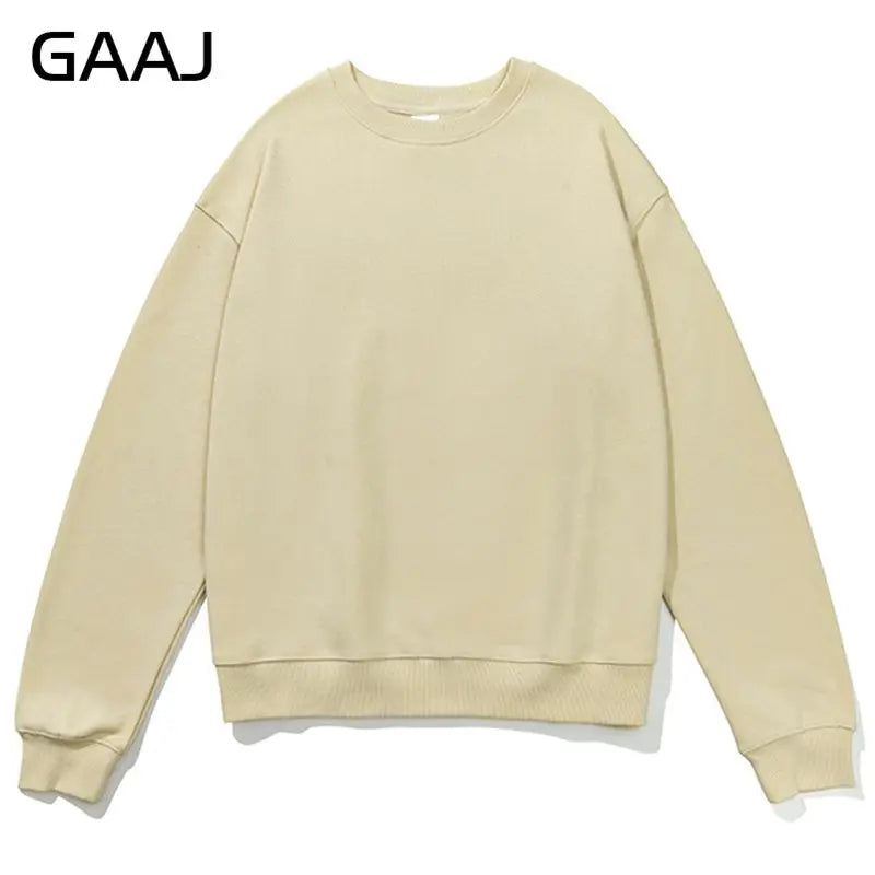 Uniseks sweatshirt met lange mouwen, ronde hals, basic trui