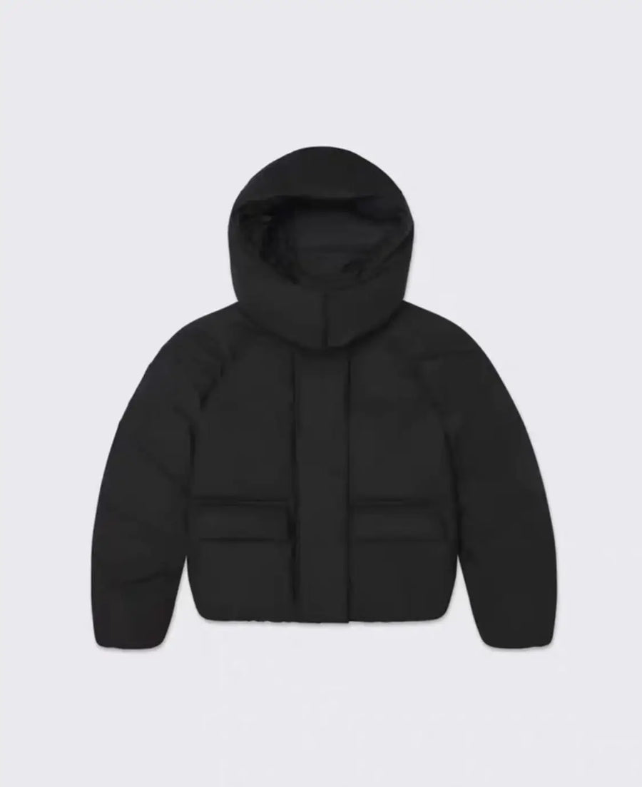Kurze Steppjacke mit Kapuze für Damen