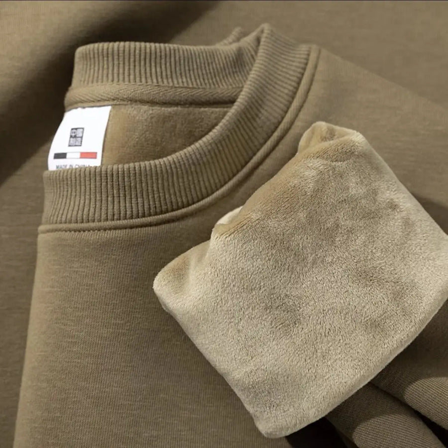 Unisex Langarm Sweatshirt Pullover mit Rundhals und Bündchen