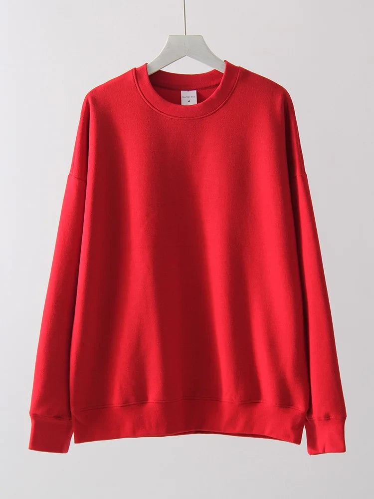 Unisex sweatshirt met lange mouwen, ronde hals, vrijetijdstrui