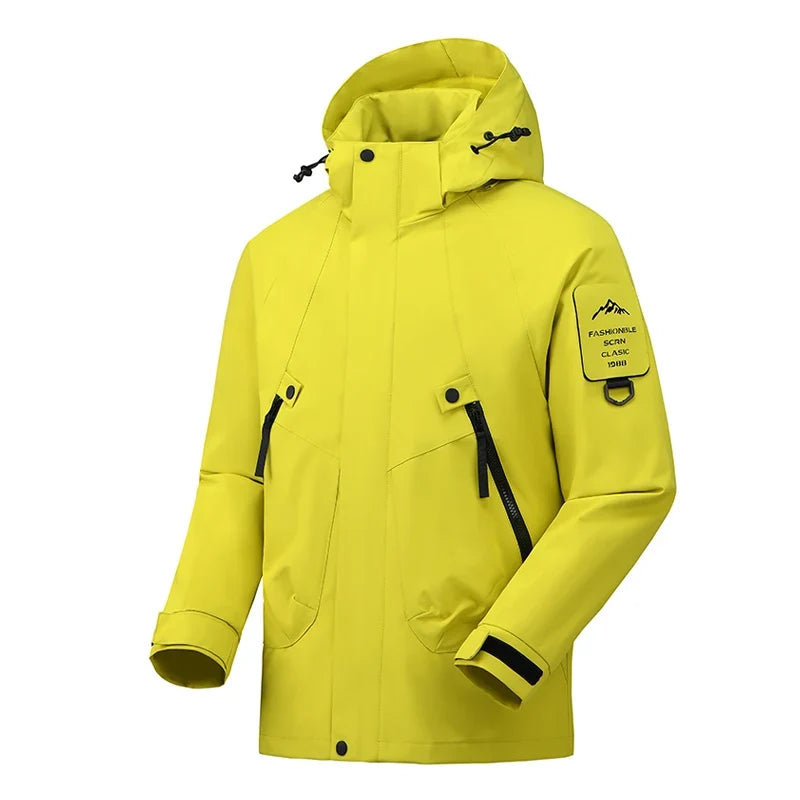 Unisex Outdoorjacke mit Kapuze, wasserdicht & winddicht, viele Farben