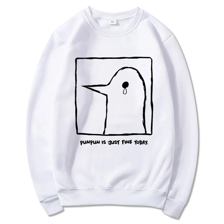 Hoodie met eendenprint en kangoeroezak - verschillende kleuren