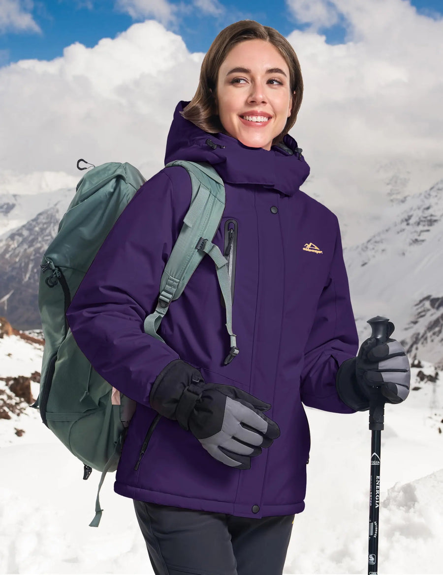 Damen Outdoor Jacke mit Kapuze – Wasserabweisende Winterjacke