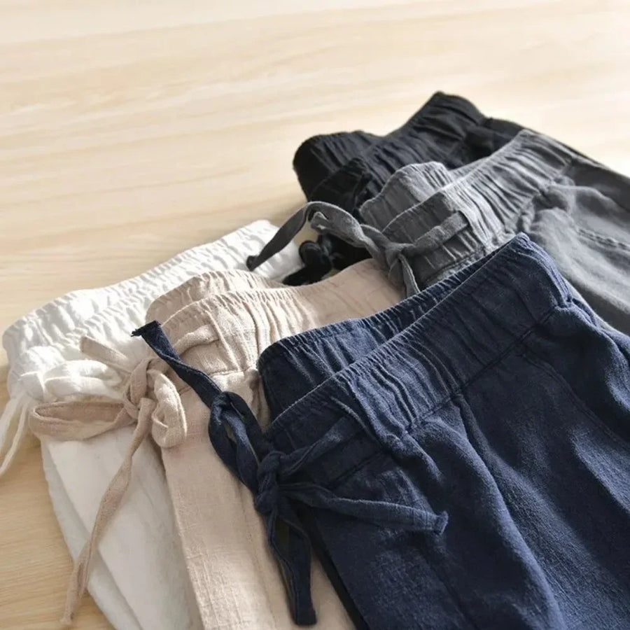 Uniseks vrijetijdsbroek met trekkoord en elastische tailleband
