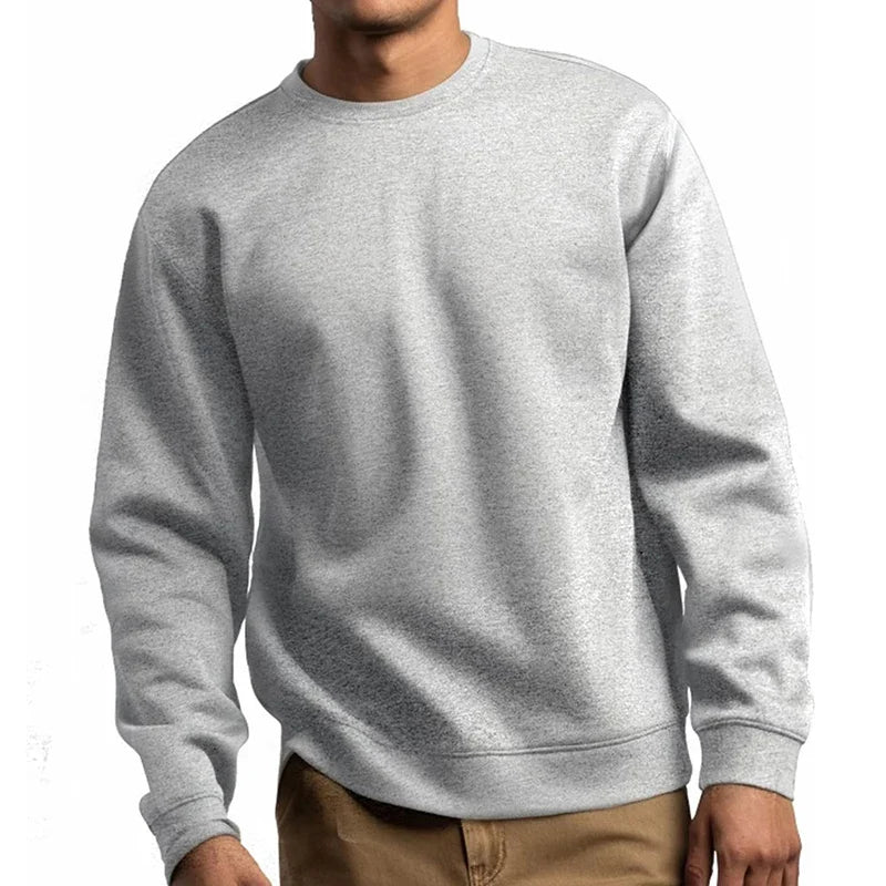 Unisex basic sweatshirt met ronde hals, effen