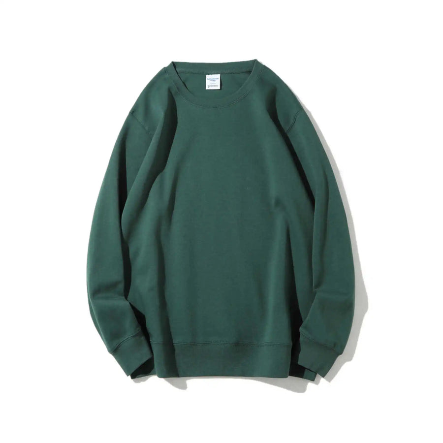 Oversized unisex sweatshirt met ronde hals, lange mouwen, effen kleur
