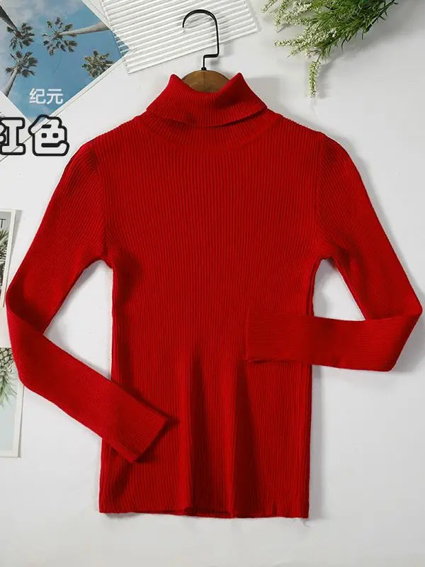 Dames coltrui van ribbreisel met lange mouwen - aansluitend, veel kleuren