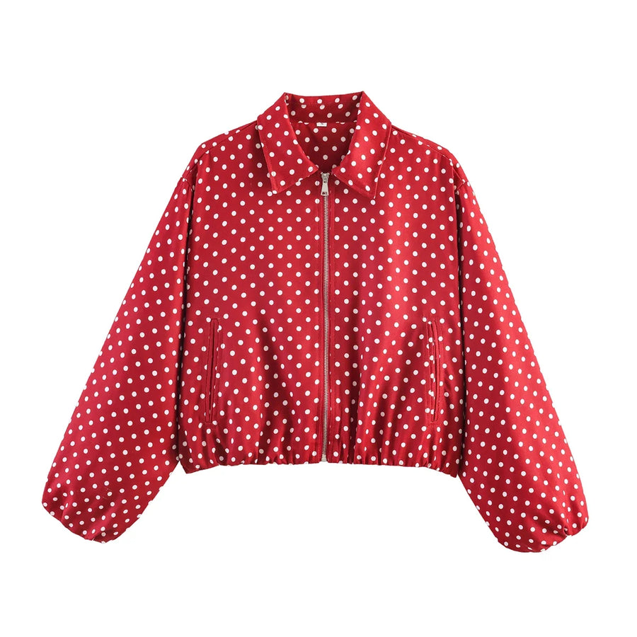 Damen Kurzjacke mit Reißverschluss, Kragen und Gummizugsaum