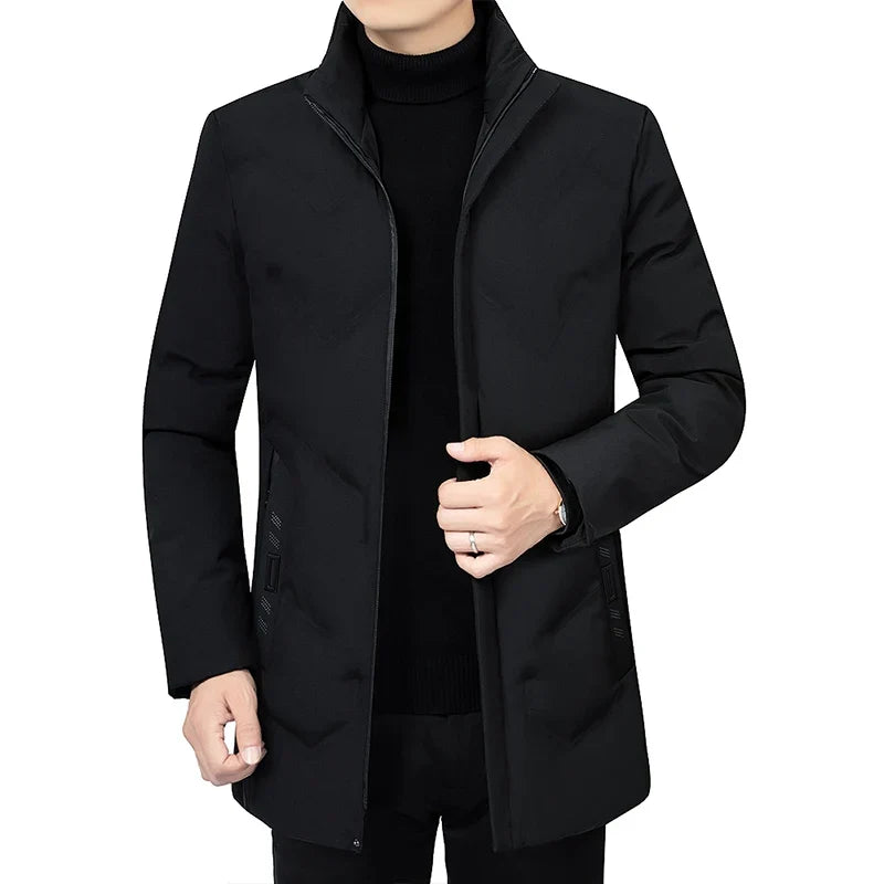 Herren Winter Steppjacke mit Kapuze oder Stehkragen – Warm & Stilvoll